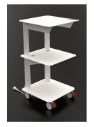 Chariot médical mobile à étagères pour ordinateur portable